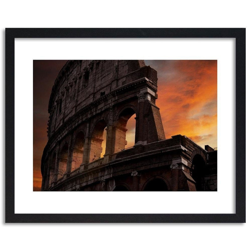 Glezna melnā rāmī - Colosseum At Dusk  Home Trends