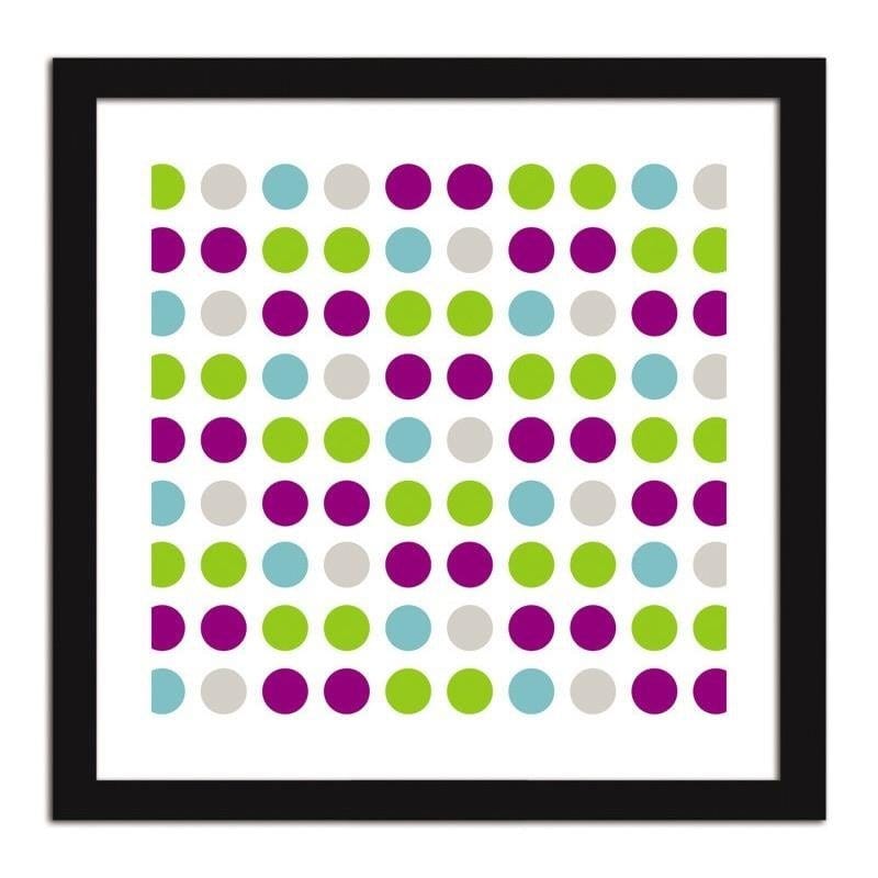 Glezna melnā rāmī - Colourful dots  Home Trends