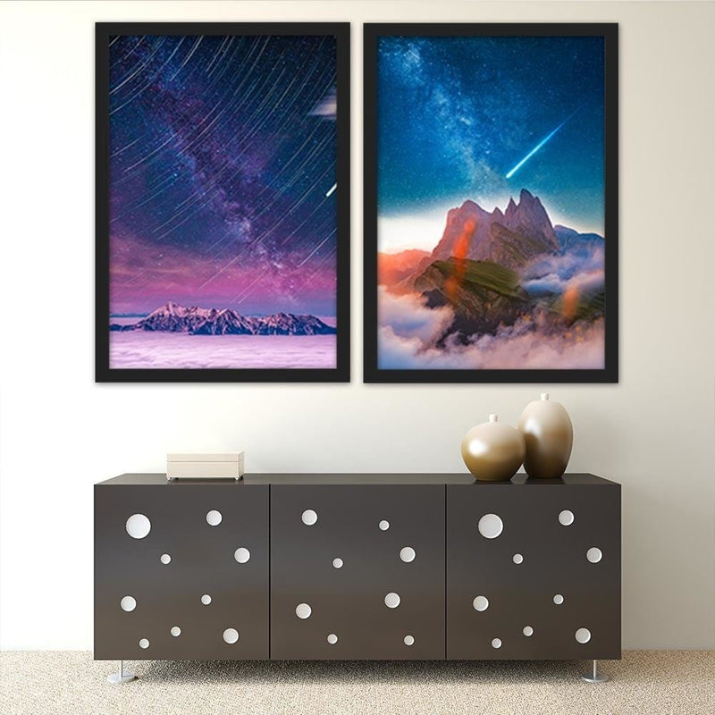 Glezna melnā rāmī - Comet Over The Mountains  Home Trends