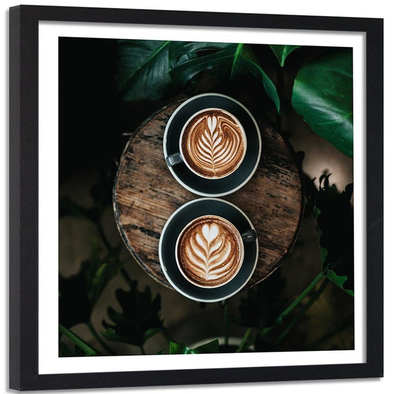Glezna melnā rāmī - Cup Of Coffee With Decoration  Home Trends
