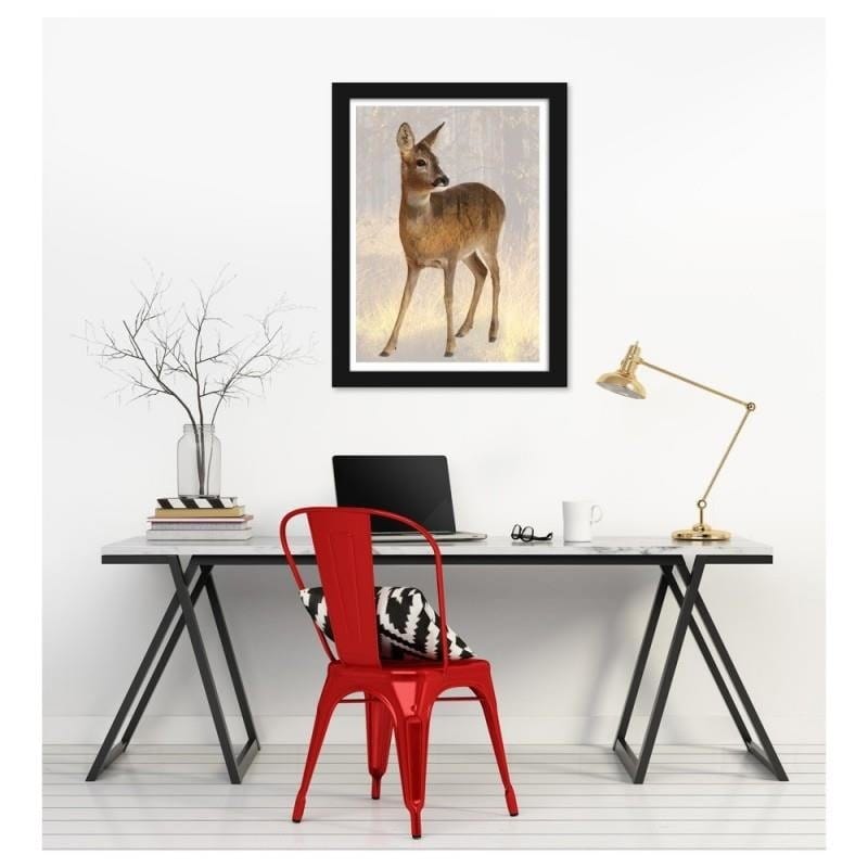 Glezna melnā rāmī - Deer  Home Trends