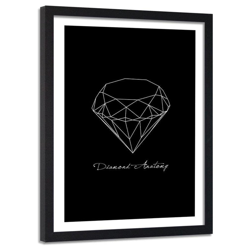 Glezna melnā rāmī - Diamond Anatomy  Home Trends