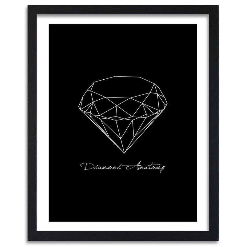 Glezna melnā rāmī - Diamond Anatomy  Home Trends