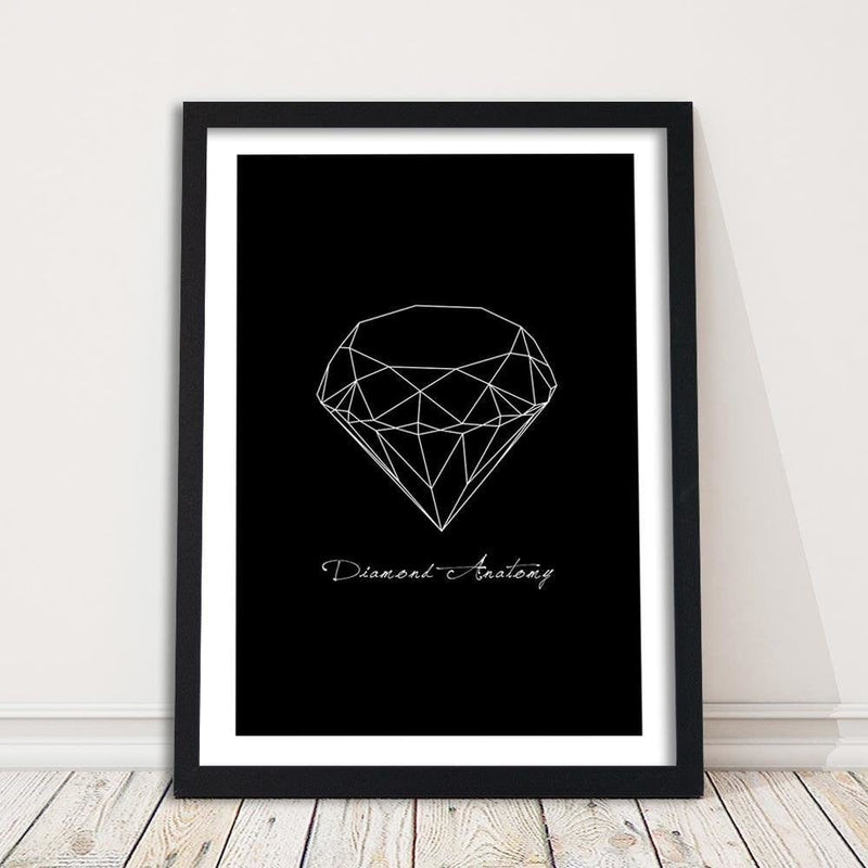 Glezna melnā rāmī - Diamond Anatomy  Home Trends