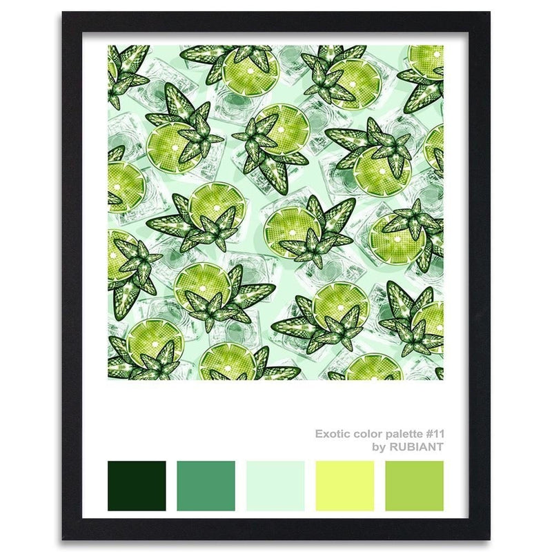 Glezna melnā rāmī - Digital Art Green  Home Trends