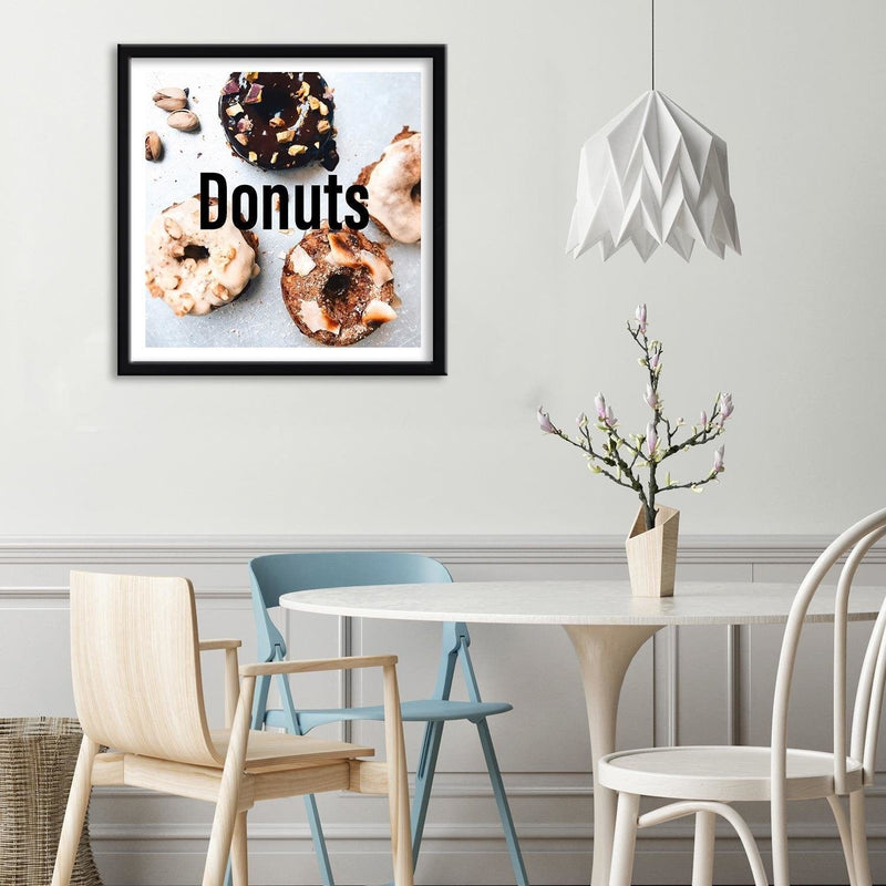 Glezna melnā rāmī - Donuts 2  Home Trends