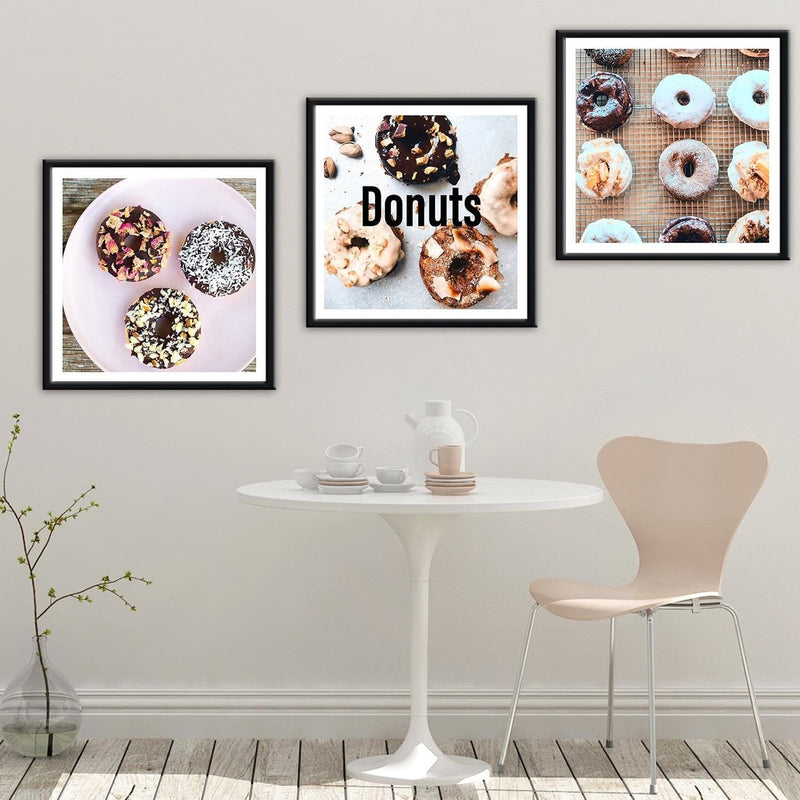 Glezna melnā rāmī - Donuts 2  Home Trends