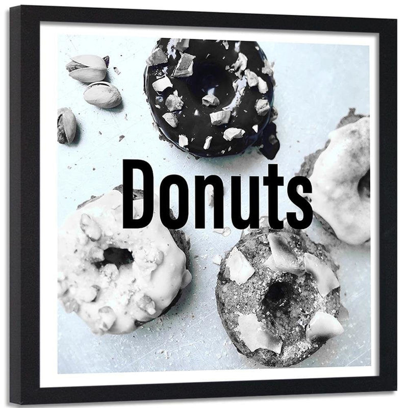 Glezna melnā rāmī - Donuts  Home Trends