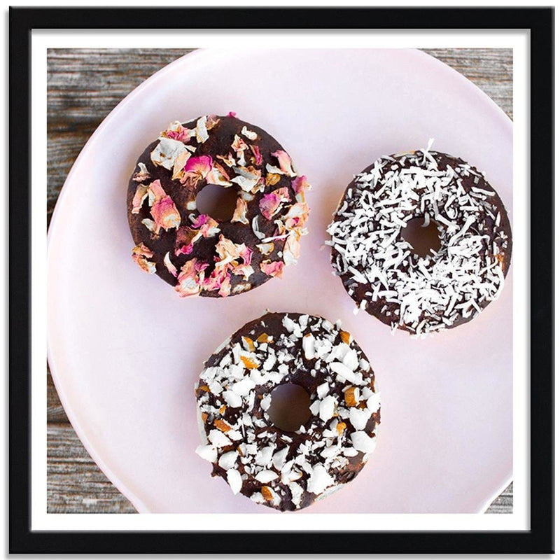 Glezna melnā rāmī - Donuts On A Plate 2  Home Trends