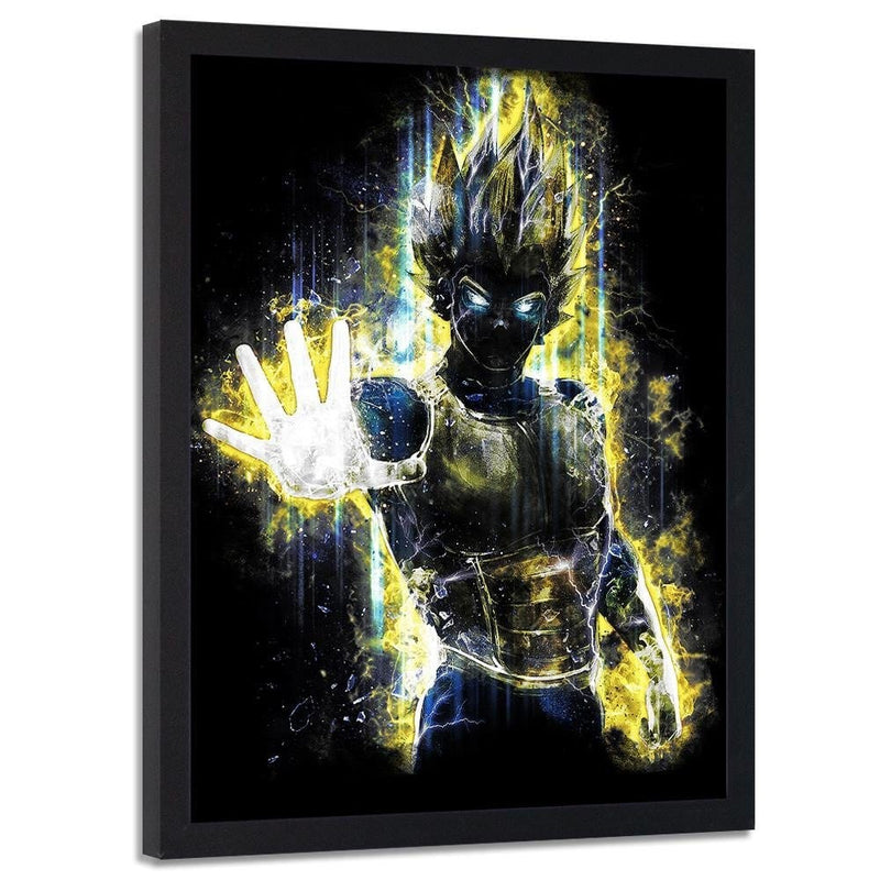 Glezna melnā rāmī - Dragonball Vegeta  Home Trends