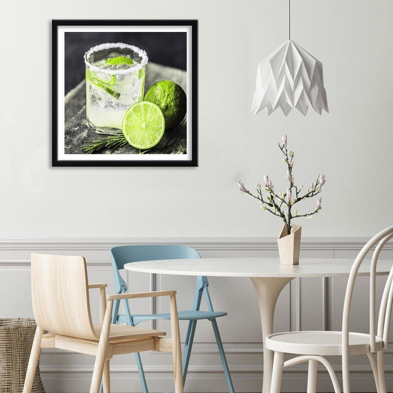 Glezna melnā rāmī - Drink With Lemon 2  Home Trends