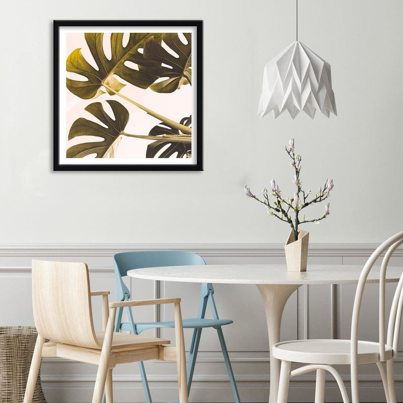 Glezna melnā rāmī - Exotic Leaves Monstera 2  Home Trends