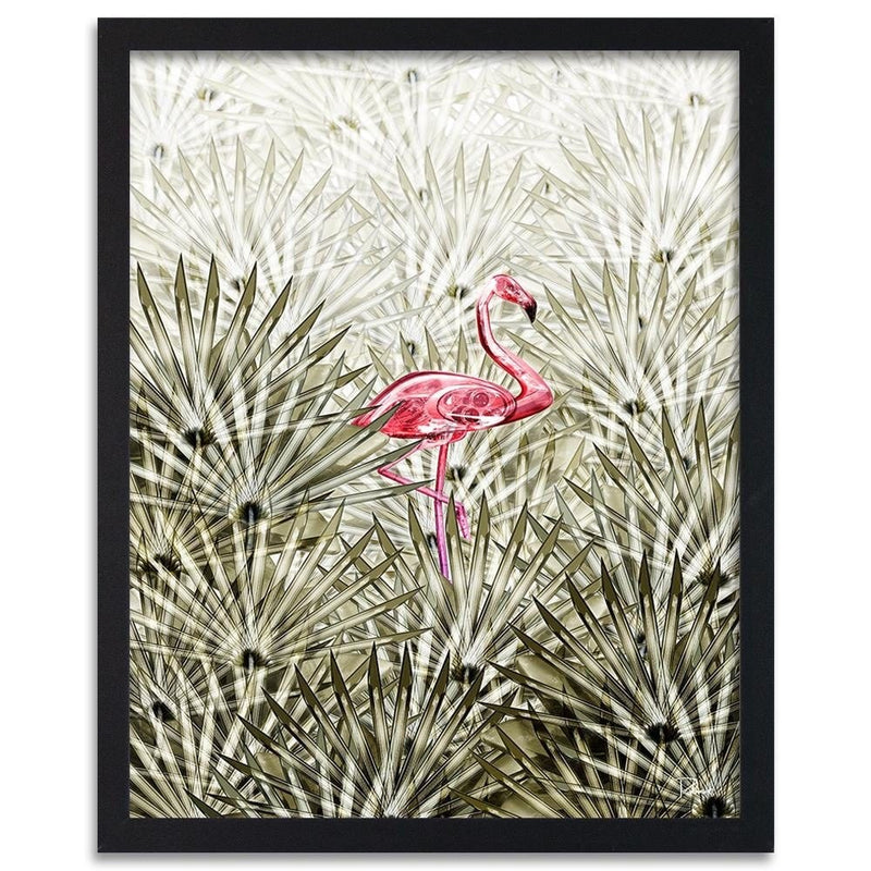 Glezna melnā rāmī - Flamingo Digital Pink  Home Trends