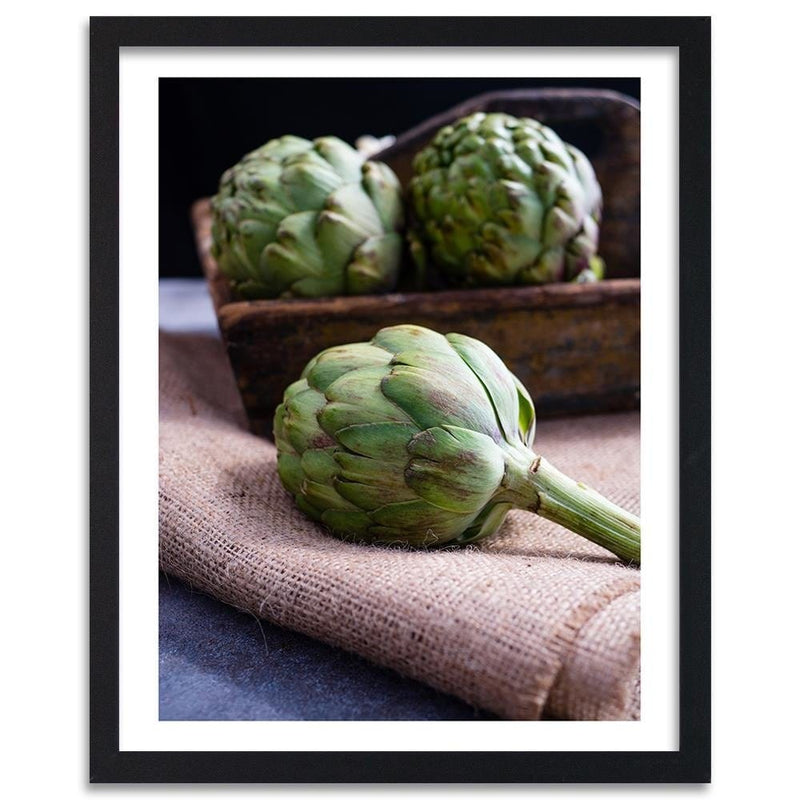 Glezna melnā rāmī - Fresh Artichokes  Home Trends