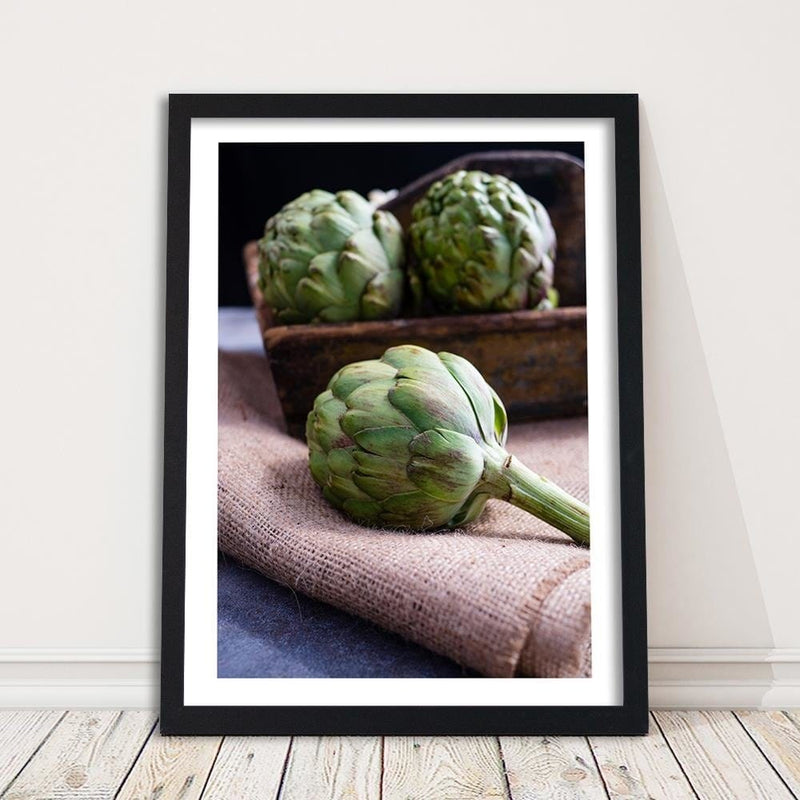 Glezna melnā rāmī - Fresh Artichokes  Home Trends