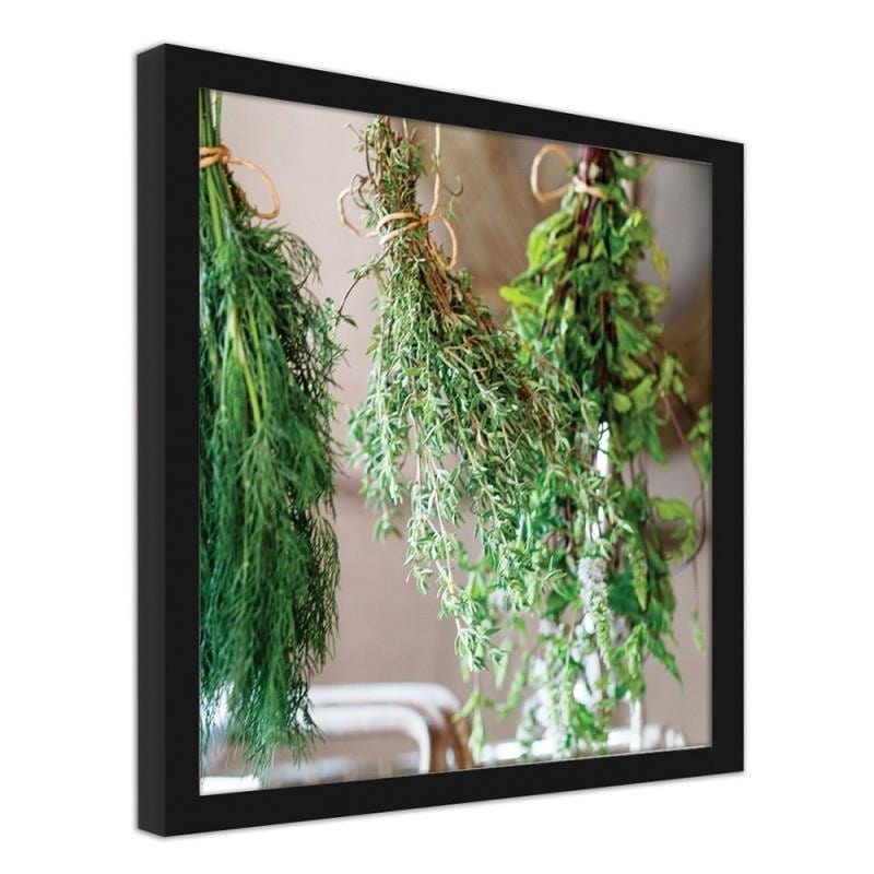 Glezna melnā rāmī - Fresh herbs 2  Home Trends