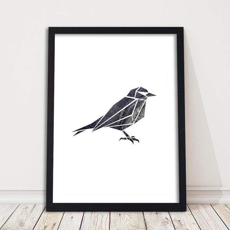 Glezna melnā rāmī - Geometric Bird 2  Home Trends