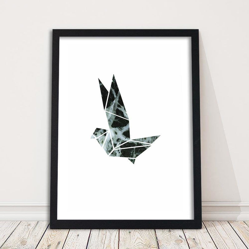 Glezna melnā rāmī - Geometric Bird  Home Trends