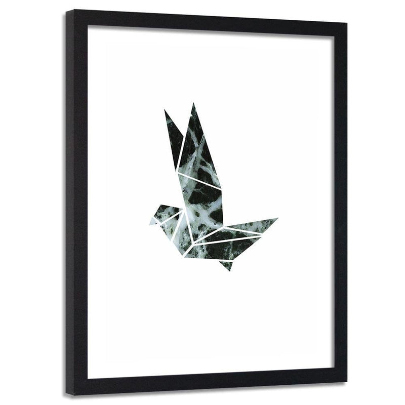 Glezna melnā rāmī - Geometric Bird  Home Trends