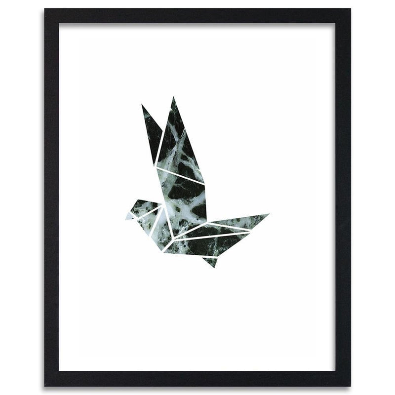 Glezna melnā rāmī - Geometric Bird  Home Trends