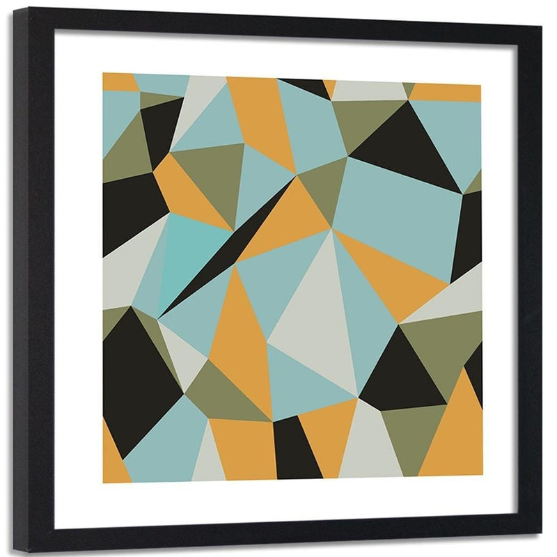 Glezna melnā rāmī - Geometric Figures - Cubism 4  Home Trends