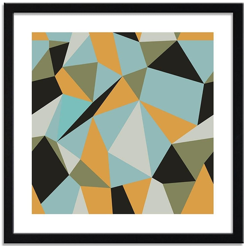 Glezna melnā rāmī - Geometric Figures - Cubism 4  Home Trends