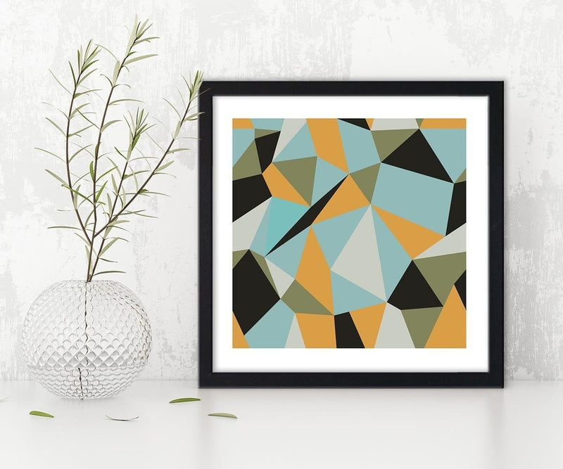 Glezna melnā rāmī - Geometric Figures - Cubism 4  Home Trends