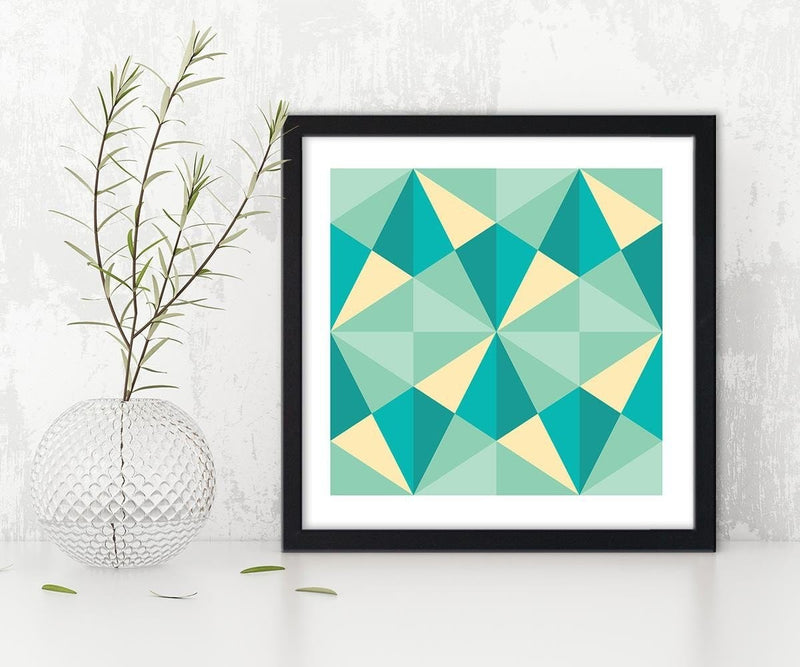 Glezna melnā rāmī - Geometric Pattern 1  Home Trends