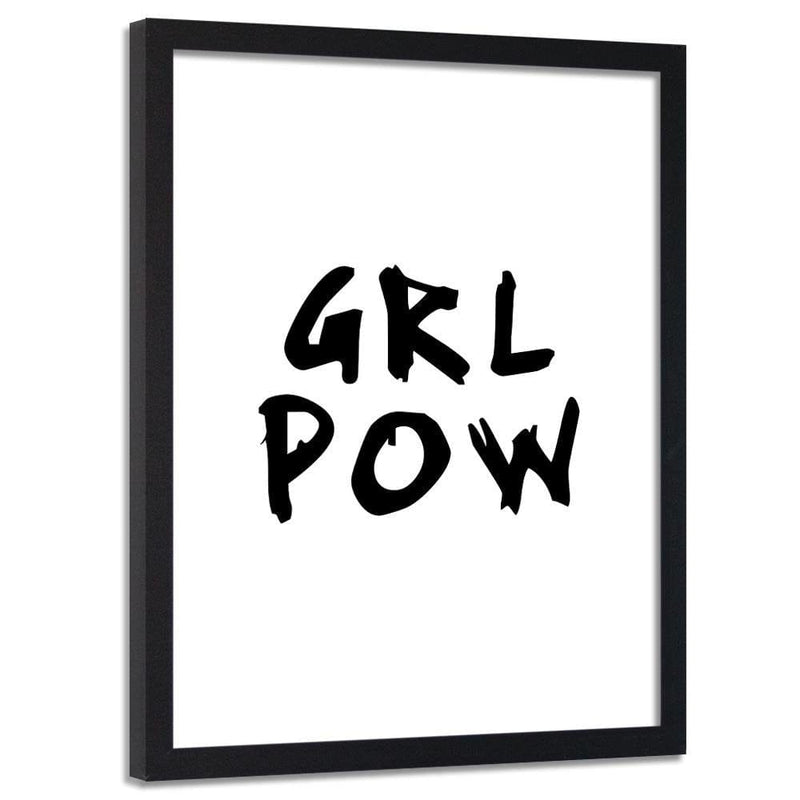 Glezna melnā rāmī - Girl Power  Home Trends