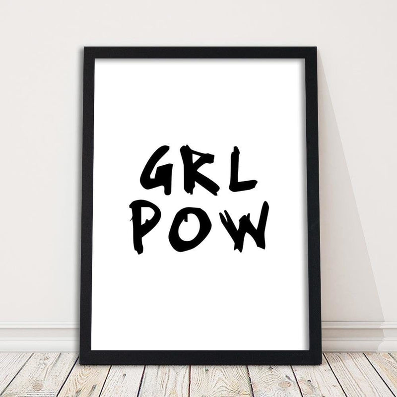 Glezna melnā rāmī - Girl Power  Home Trends