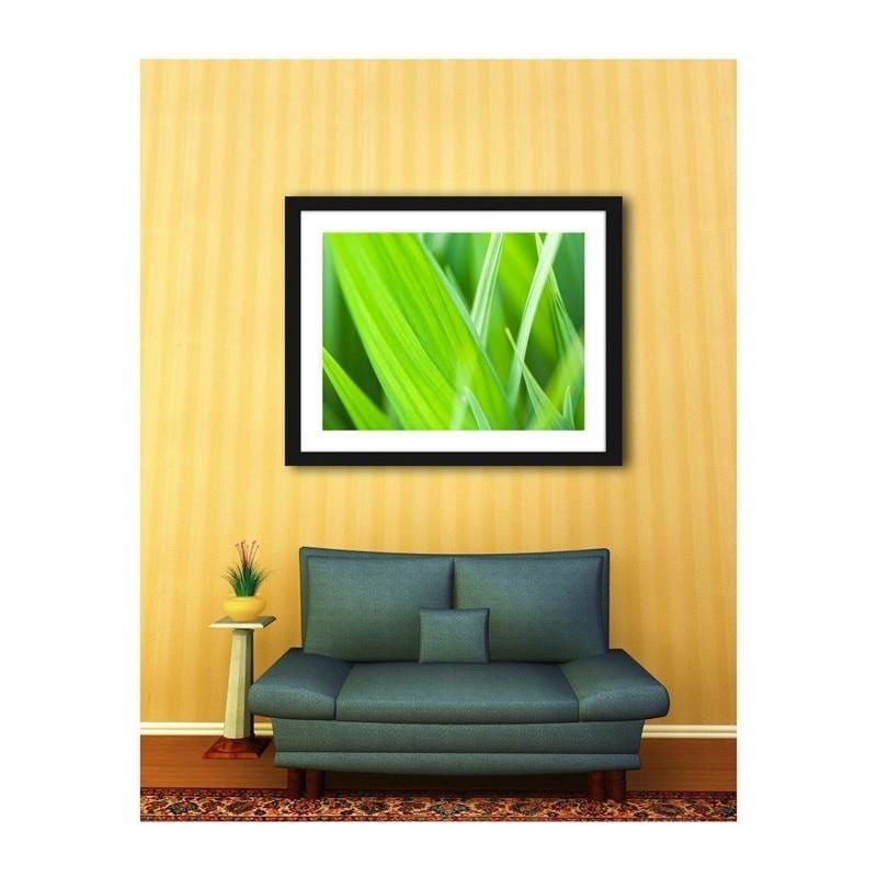 Glezna melnā rāmī - Grass leaves  Home Trends