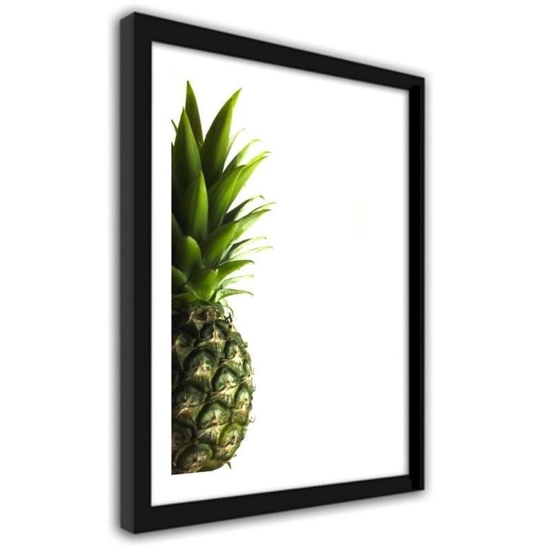 Glezna melnā rāmī - Green pineapple  Home Trends