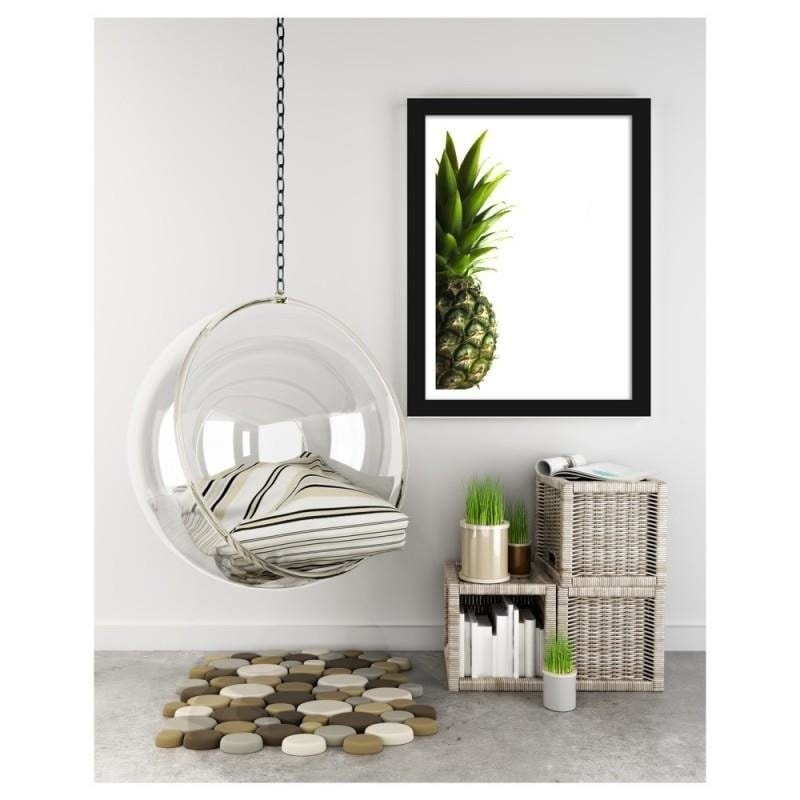 Glezna melnā rāmī - Green pineapple  Home Trends