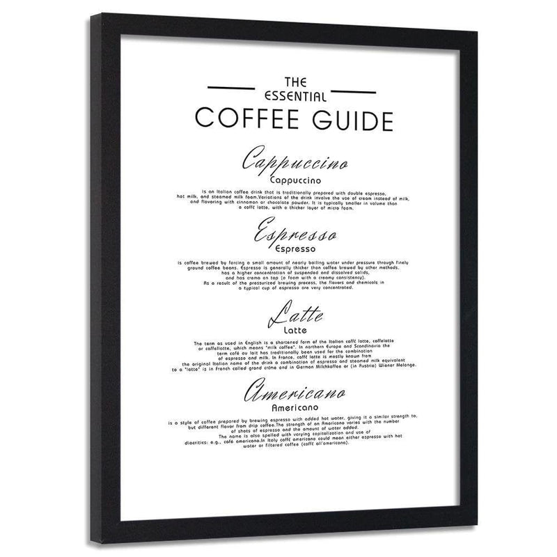 Glezna melnā rāmī - Guide Coffee  Home Trends