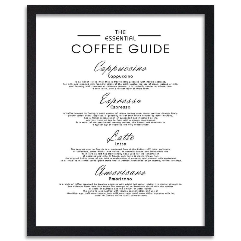 Glezna melnā rāmī - Guide Coffee  Home Trends