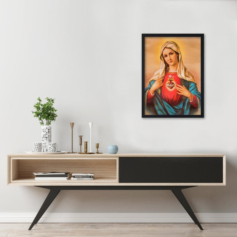 Glezna melnā rāmī - Heart Of The Virgin Mary  Home Trends