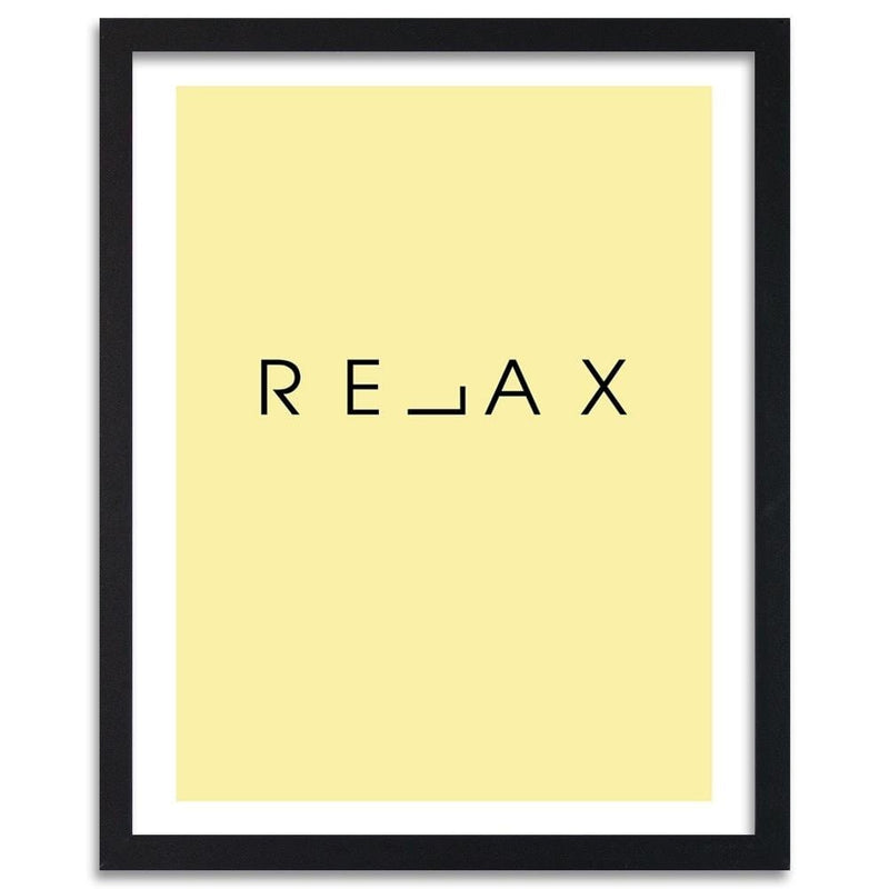 Glezna melnā rāmī - Inscription Relax  Home Trends