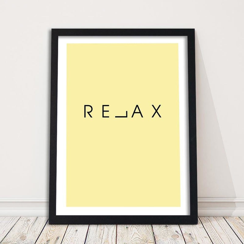 Glezna melnā rāmī - Inscription Relax  Home Trends