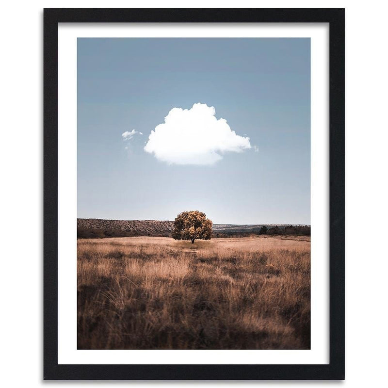 Glezna melnā rāmī - Isolated Tree And Clouds  Home Trends