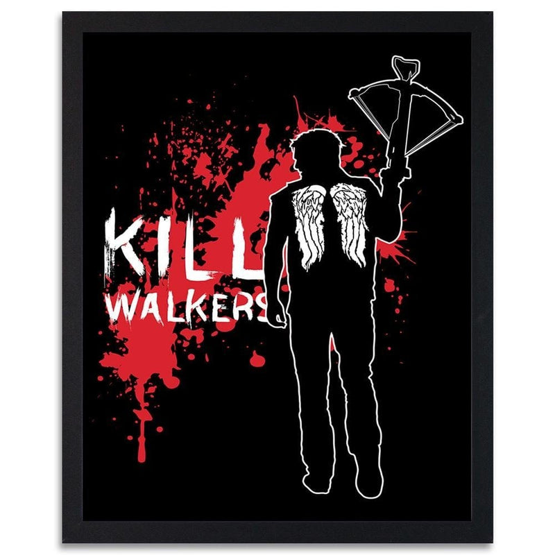 Glezna melnā rāmī - Kill Walkers Image Black And White  Home Trends