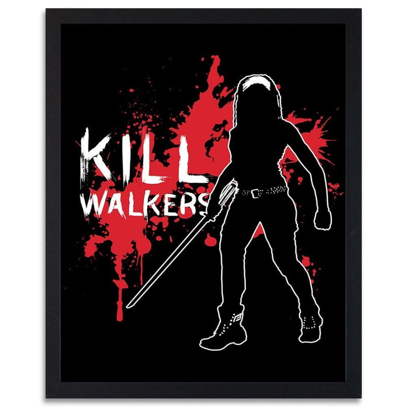 Glezna melnā rāmī - Kill Walkers Image Black And White  Home Trends