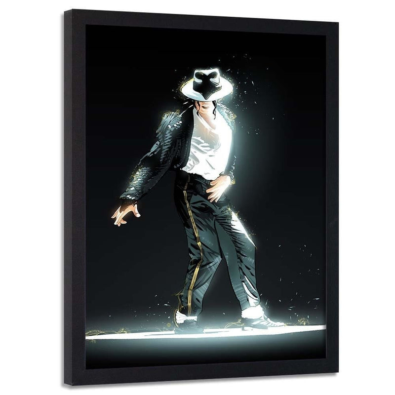 Glezna melnā rāmī - King Of Pop Icon Black  Home Trends