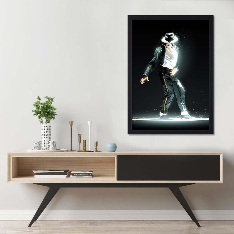 Glezna melnā rāmī - King Of Pop Icon Black  Home Trends