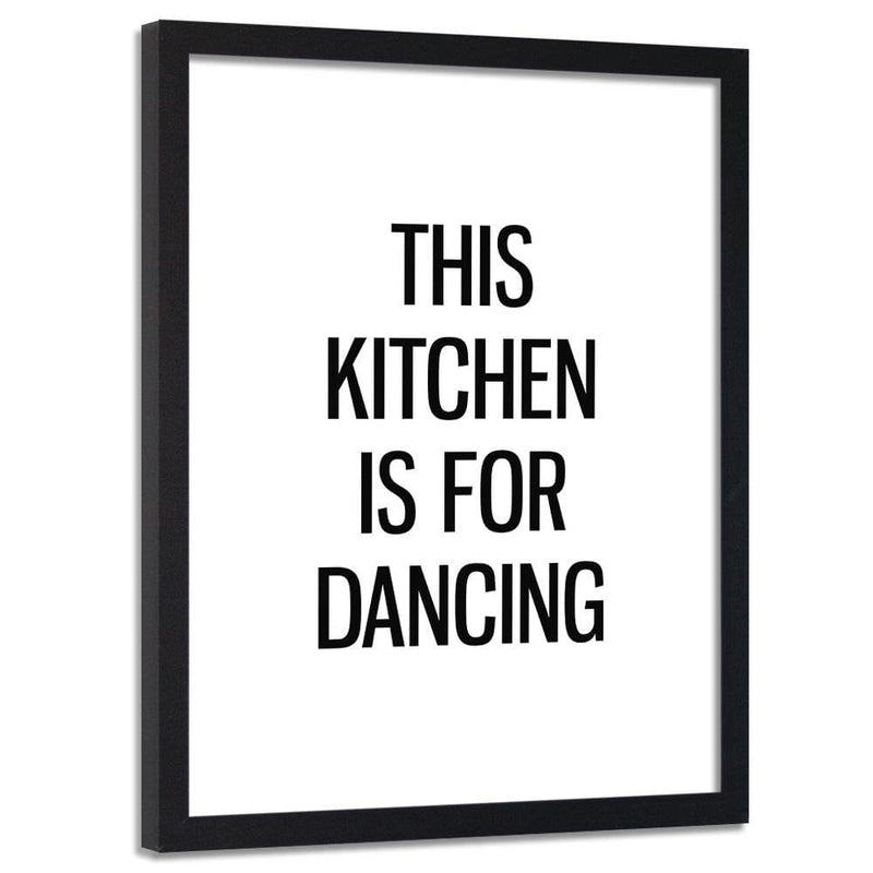 Glezna melnā rāmī - Kitchen To Dance  Home Trends