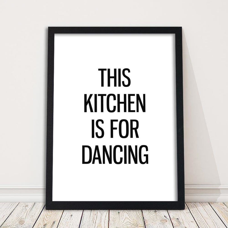 Glezna melnā rāmī - Kitchen To Dance  Home Trends