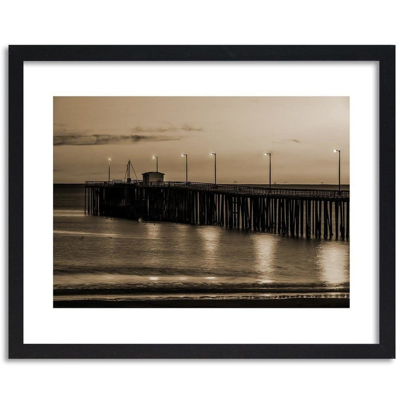 Glezna melnā rāmī - Lanterns On The Pier 2  Home Trends