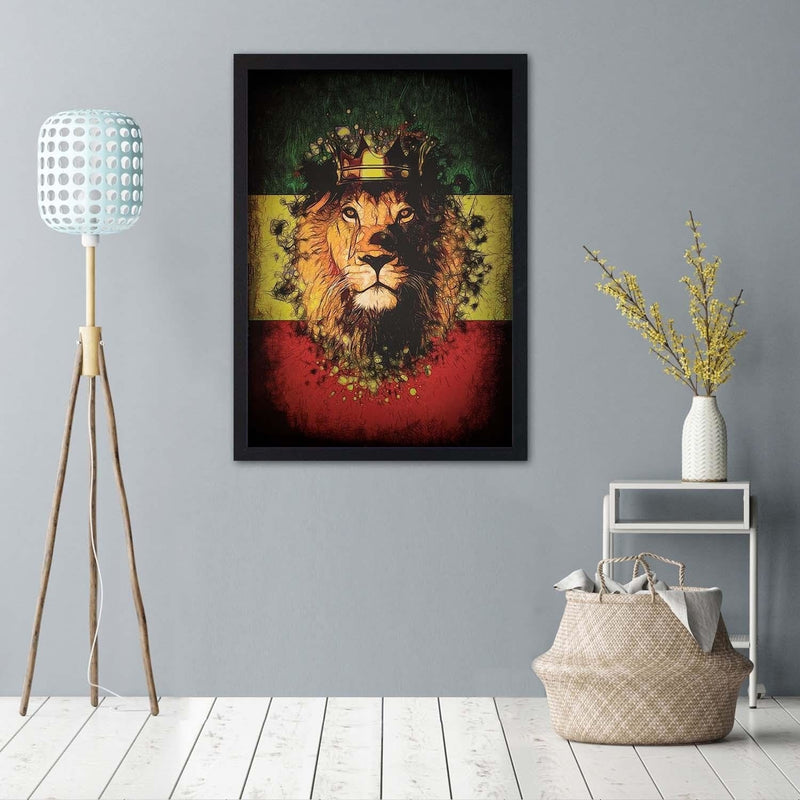 Glezna melnā rāmī - Lion King  Home Trends