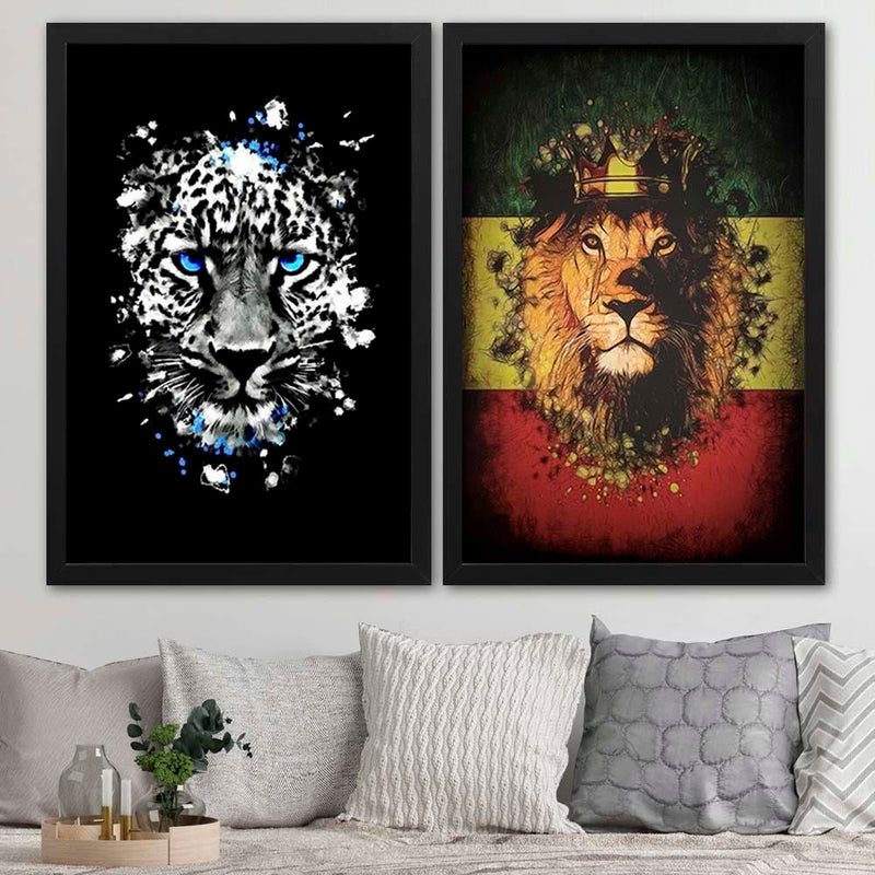 Glezna melnā rāmī - Lion King  Home Trends