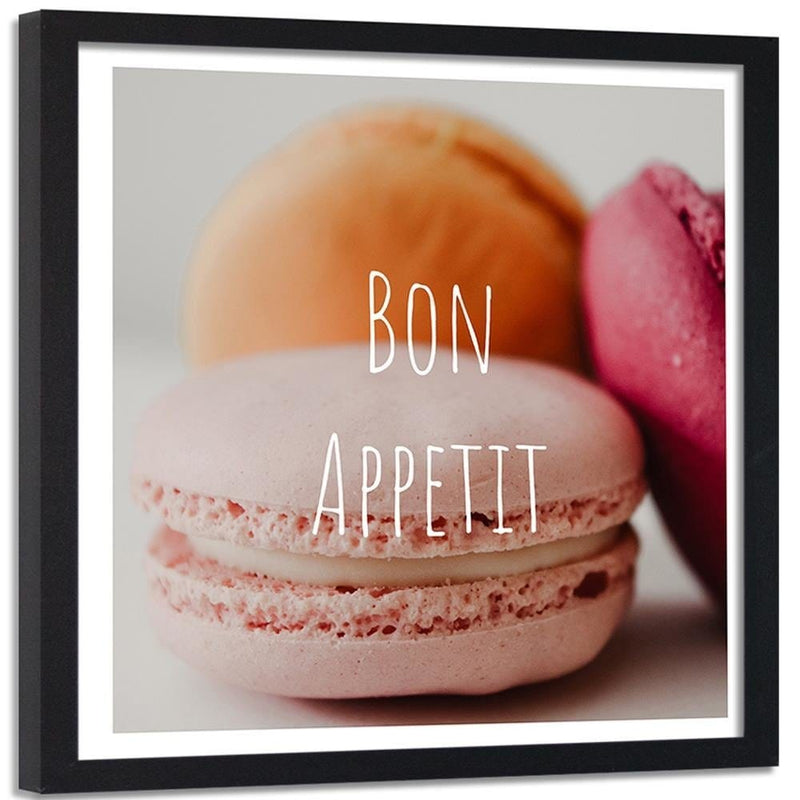 Glezna melnā rāmī - Macaroons - Bon Apetit  Home Trends