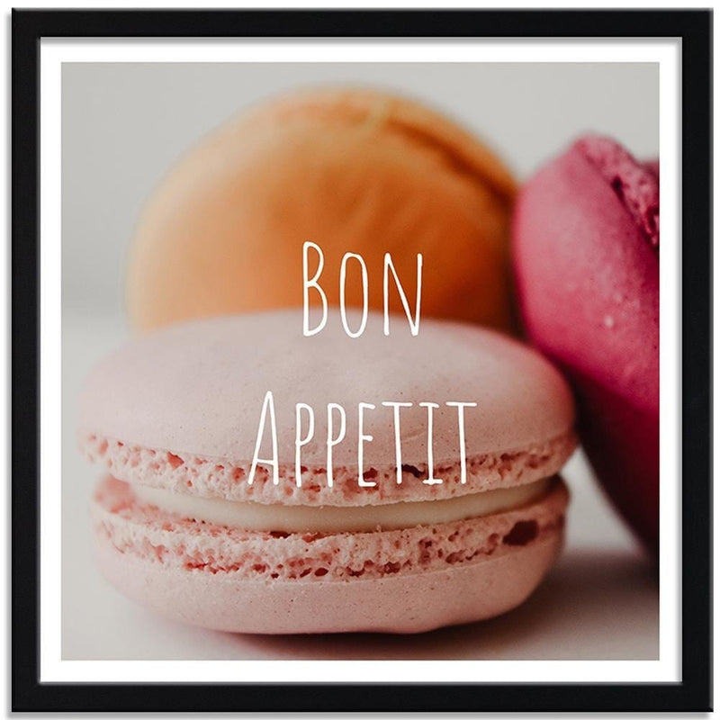 Glezna melnā rāmī - Macaroons - Bon Apetit  Home Trends